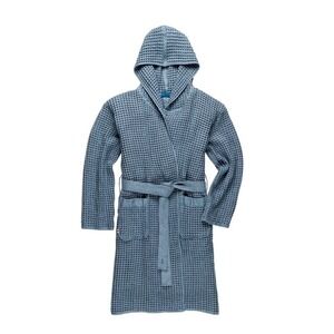 Onsen Supima Waffle Bath Robe Denim Size Small New